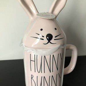 Rae Dunn-Hunny Bunny Mug with Bunny Top-Pink